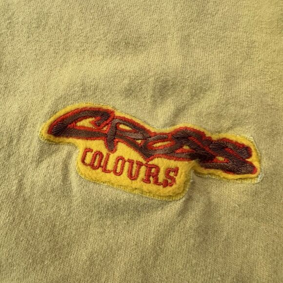 Vintage 90s Cross Colours Jersey Button Shirt Over Size Hip Hop Streetwear LA - Picture 2 of 7